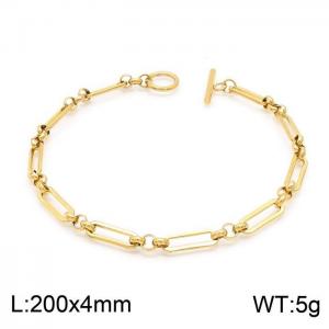 Stainless Steel Gold-plating Bracelet - KB149307-Z
