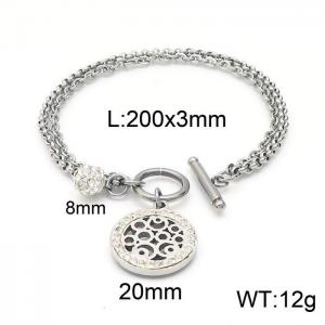 Stainless Steel Stone Bracelet - KB149319-Z