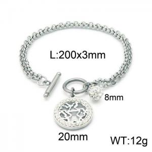 Stainless Steel Stone Bracelet - KB149320-Z