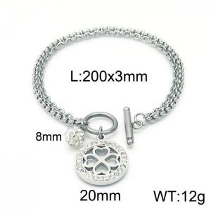 Stainless Steel Stone Bracelet - KB149321-Z