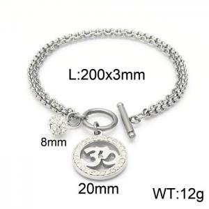 Stainless Steel Stone Bracelet - KB149322-Z