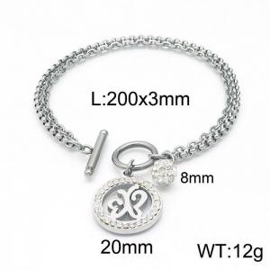 Stainless Steel Stone Bracelet - KB149324-Z