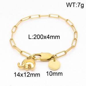 Stainless Steel Gold-plating Bracelet - KB149325-Z