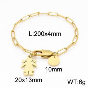 Stainless Steel Gold-plating Bracelet - KB149326-Z
