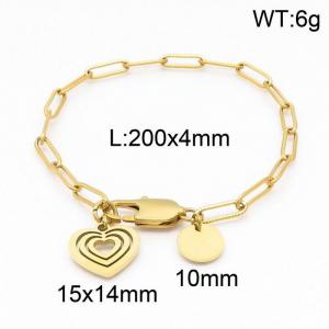 Stainless Steel Gold-plating Bracelet - KB149327-Z