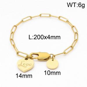 Stainless Steel Gold-plating Bracelet - KB149328-Z