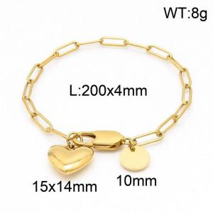 Stainless Steel Gold-plating Bracelet - KB149329-Z