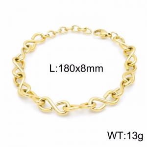 Stainless Steel Gold-plating Bracelet - KB149356-KFC