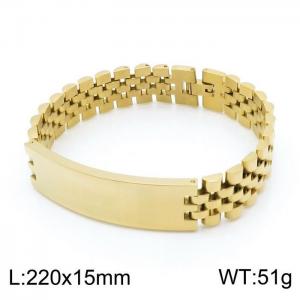 Stainless Steel Gold-plating Bracelet - KB149360-KL