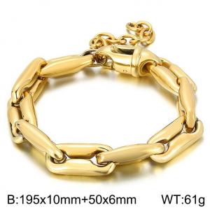 Stainless Steel Gold-plating Bracelet - KB149421-Z