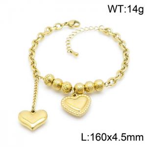 Stainless Steel Gold-plating Bracelet - KB149609-HM