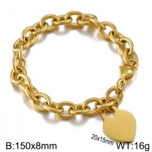 Stainless Steel Gold-plating Bracelet - KB149641-Z