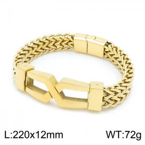 Stainless Steel Gold-plating Bracelet - KB149651-KFC