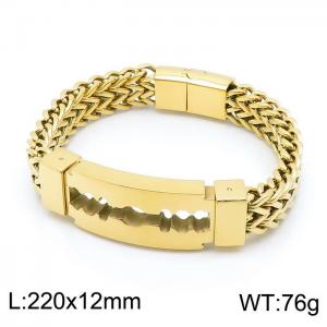 Stainless Steel Gold-plating Bracelet - KB149654-KFC