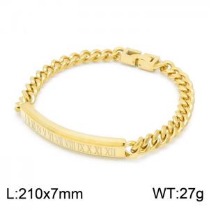 Stainless Steel Gold-plating Bracelet - KB149659-KLHQ