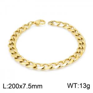 Stainless Steel Gold-plating Bracelet - KB149691-Z