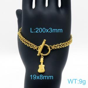 Stainless Steel Gold-plating Bracelet - KB149695-Z