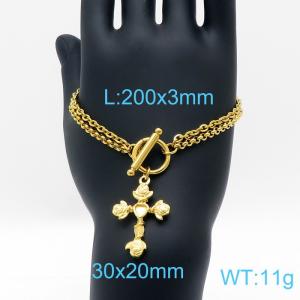 Stainless Steel Gold-plating Bracelet - KB149701-Z