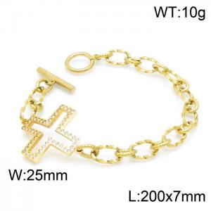 Stainless Steel Gold-plating Bracelet - KB149740-Z