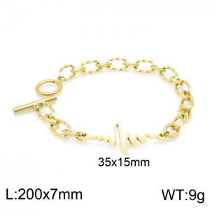 Stainless Steel Gold-plating Bracelet - KB149742-Z