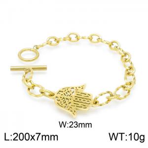 Stainless Steel Gold-plating Bracelet - KB149745-Z