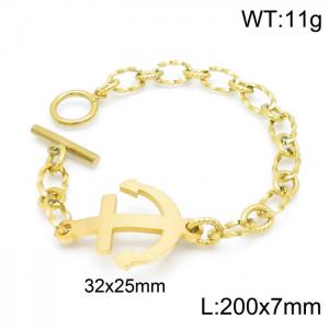 Stainless Steel Gold-plating Bracelet - KB149747-Z