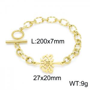 Stainless Steel Gold-plating Bracelet - KB149750-Z