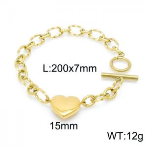 Stainless Steel Gold-plating Bracelet - KB149753-Z