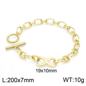 Stainless Steel Gold-plating Bracelet - KB149756-Z