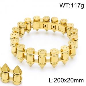 Stainless Steel Gold-plating Bracelet - KB149760-KFC