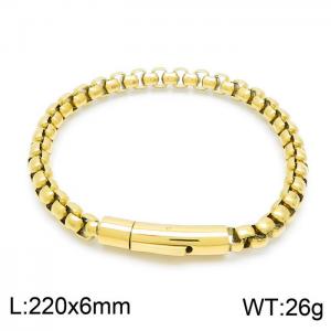 Stainless Steel Gold-plating Bracelet - KB149762-KFC