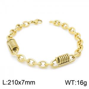 Stainless Steel Gold-plating Bracelet - KB149773-KLHQ