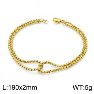 Stainless Steel Gold-plating Bracelet - KB149780-Z