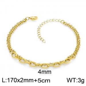Stainless Steel Gold-plating Bracelet - KB149783-Z