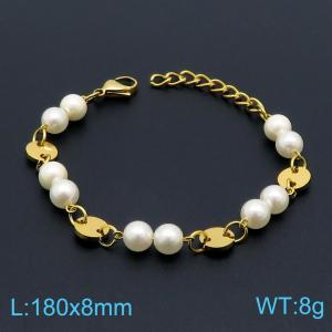 Stainless Steel Gold-plating Bracelet - KB149932-BH