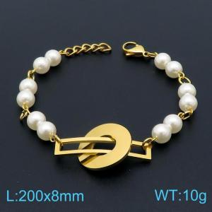 Stainless Steel Gold-plating Bracelet - KB149942-BH