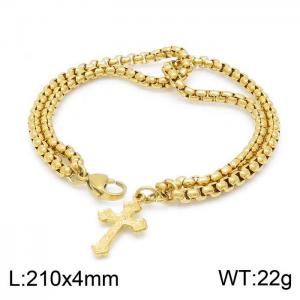 Stainless Steel Gold-plating Bracelet - KB149965-BH