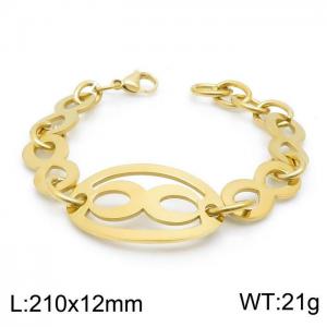 Stainless Steel Gold-plating Bracelet - KB150220-BH