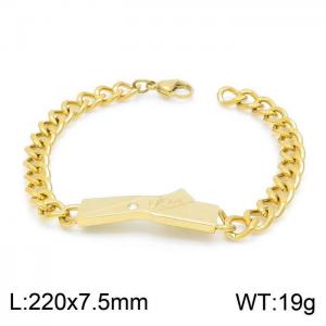 Stainless Steel Gold-plating Bracelet - KB150240-BH