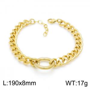 Stainless Steel Gold-plating Bracelet - KB150328-YX