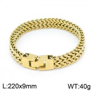 Stainless Steel Gold-plating Bracelet - KB150532-KFC