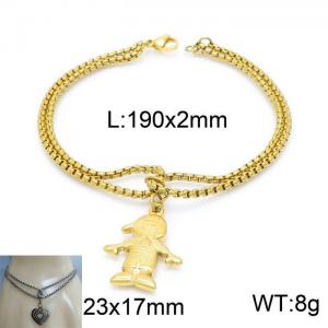 Stainless Steel Gold-plating Bracelet - KB150566-Z