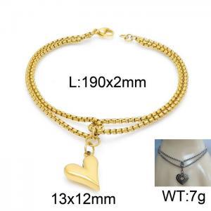 Stainless Steel Gold-plating Bracelet - KB150568-Z