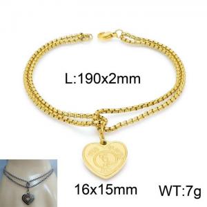 Stainless Steel Gold-plating Bracelet - KB150570-Z