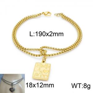 Stainless Steel Gold-plating Bracelet - KB150573-Z