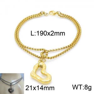 Stainless Steel Gold-plating Bracelet - KB150574-Z
