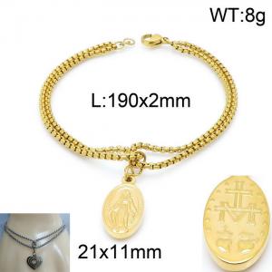 Stainless Steel Gold-plating Bracelet - KB150579-Z