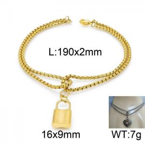 Stainless Steel Gold-plating Bracelet - KB150581-Z