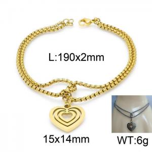 Stainless Steel Gold-plating Bracelet - KB150587-Z