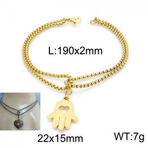 Stainless Steel Gold-plating Bracelet - KB150589-Z